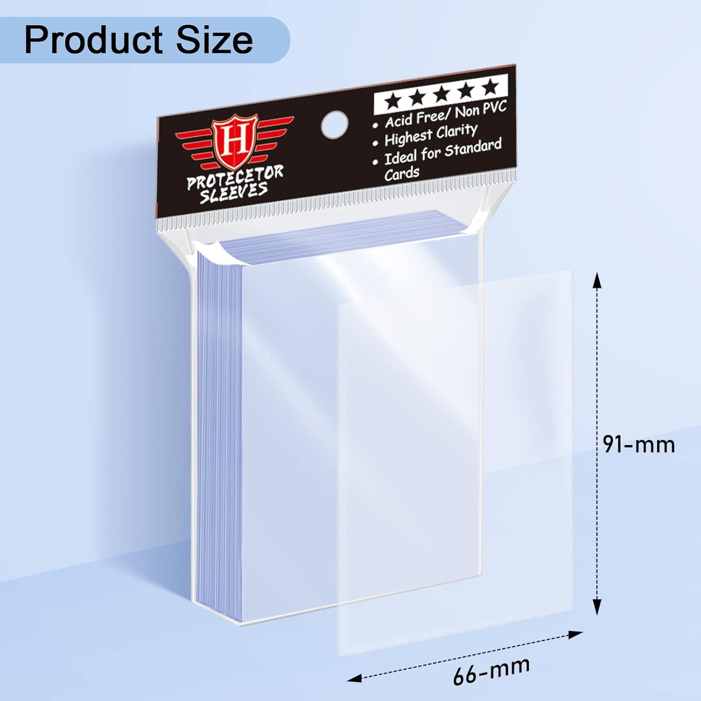 100 Counts Clear Penny Card Sleeves