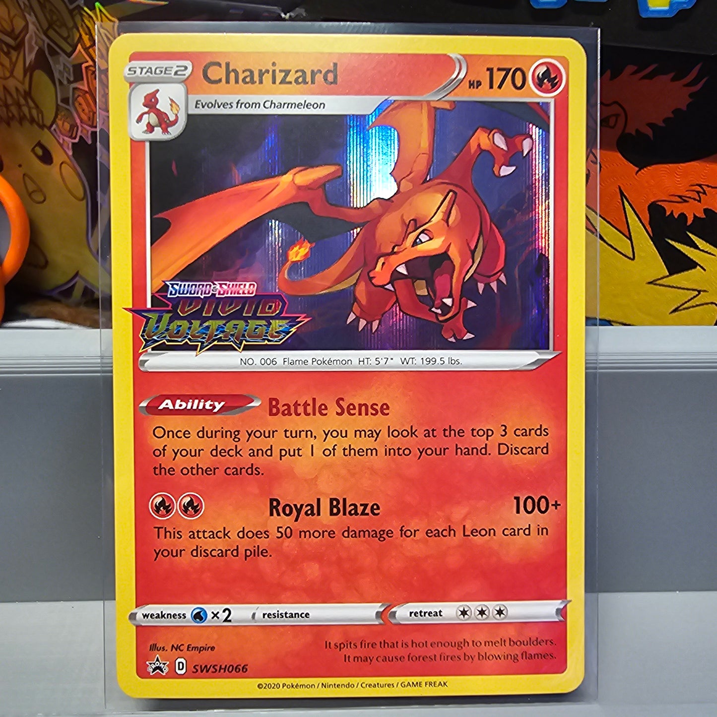 Charizard - SWSH066 NM (Prerelease) - SWSH: Sword & Shield Promo Cards (SWSD)