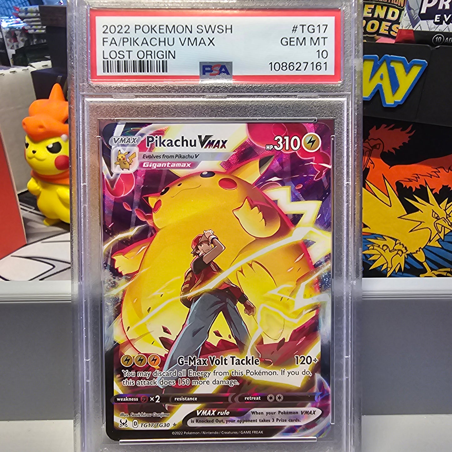 PSA 10 Pikachu VMAX - SWSH11: Lost Origin Trainer Gallery (SWSH11: TG)