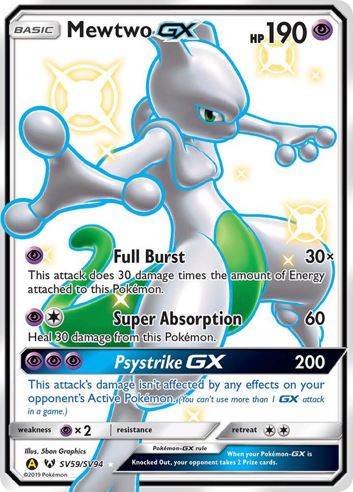 Mewtwo GX - Hidden Fates: Shiny Vault (HIF:SV)