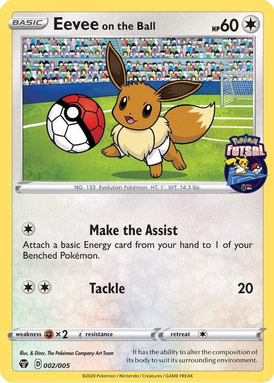 Eevee on the Ball - 002/005 (Pokemon Futsal) - Miscellaneous Cards & Products (MCAP)