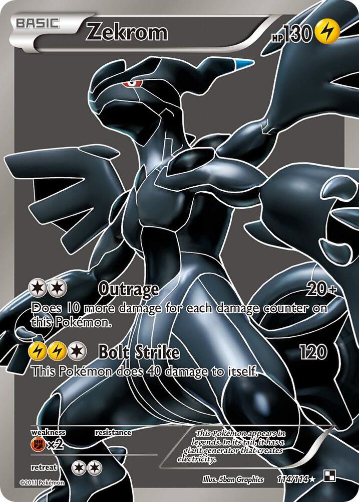 Zekrom (114 Full Art) - Black and White (BLW)