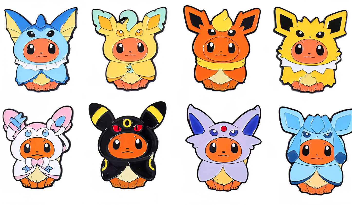 Poncho Eevee Pin Set - Comes with all 8!
